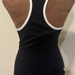 superdown Black Tank Top with White Trim